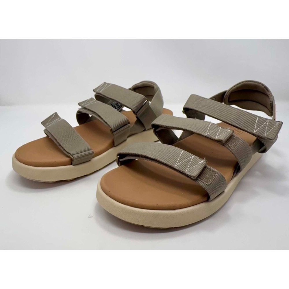 KEEN Elle Open Toe Sandals Womens US 11 EU 42 Safari Birch Hiking Comfort Adjust